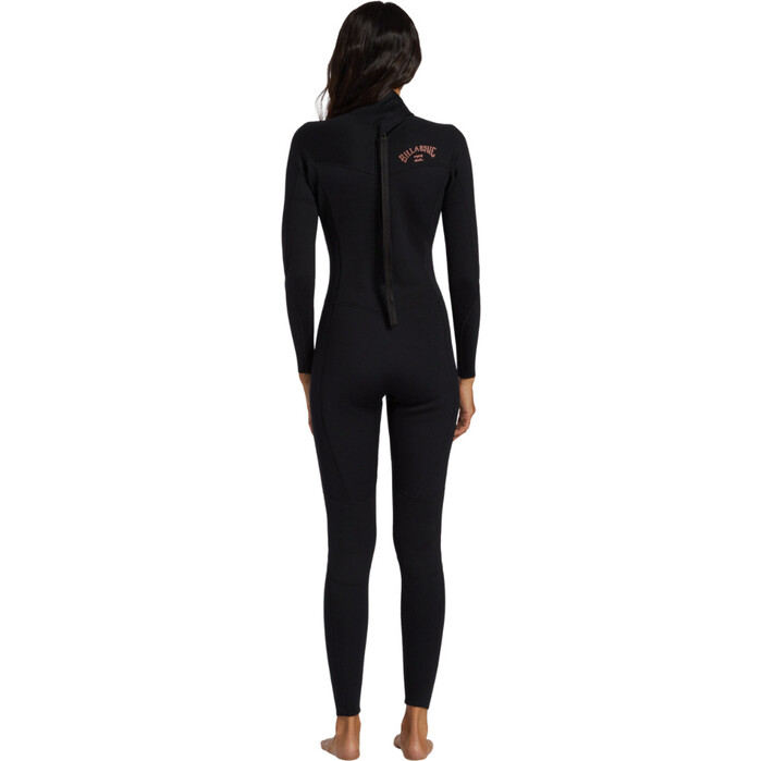 2024 Billabong Womens Foil 3/2mm Back Zip GBS Wetsuit ABJW100184 - Black